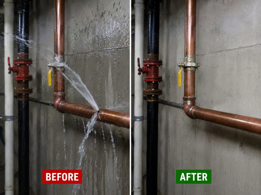 Emergency burst pipe repair for a Fairfield, CA home
